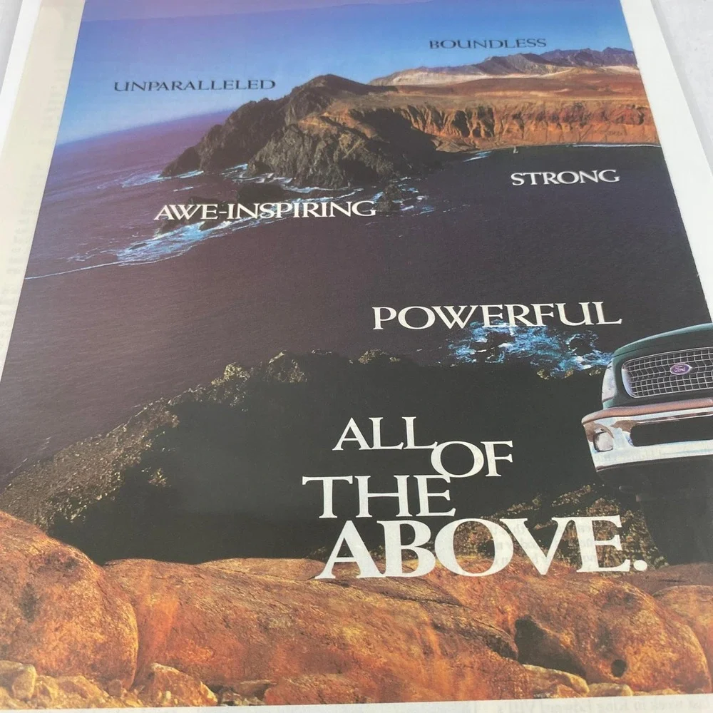 Vtg Print Ad 90's Ford Expedition 2 Page Genuine Magazine Advertisement Ephemera